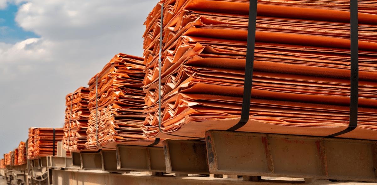 Stacked copper sheets