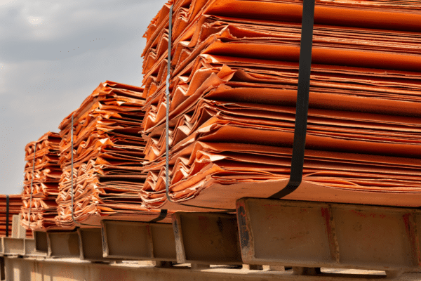 Stacked copper sheets